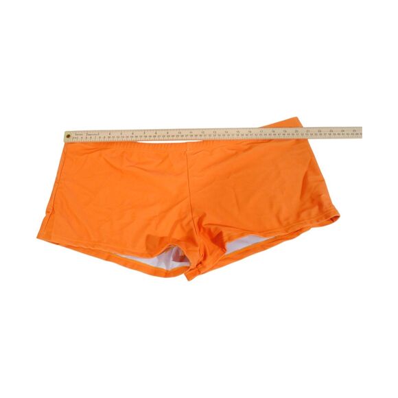 Plus Size 5XL Gradient Orange Yellow Swim dress Shorts Set Ruched Bust Padd - Picture 10 of 12